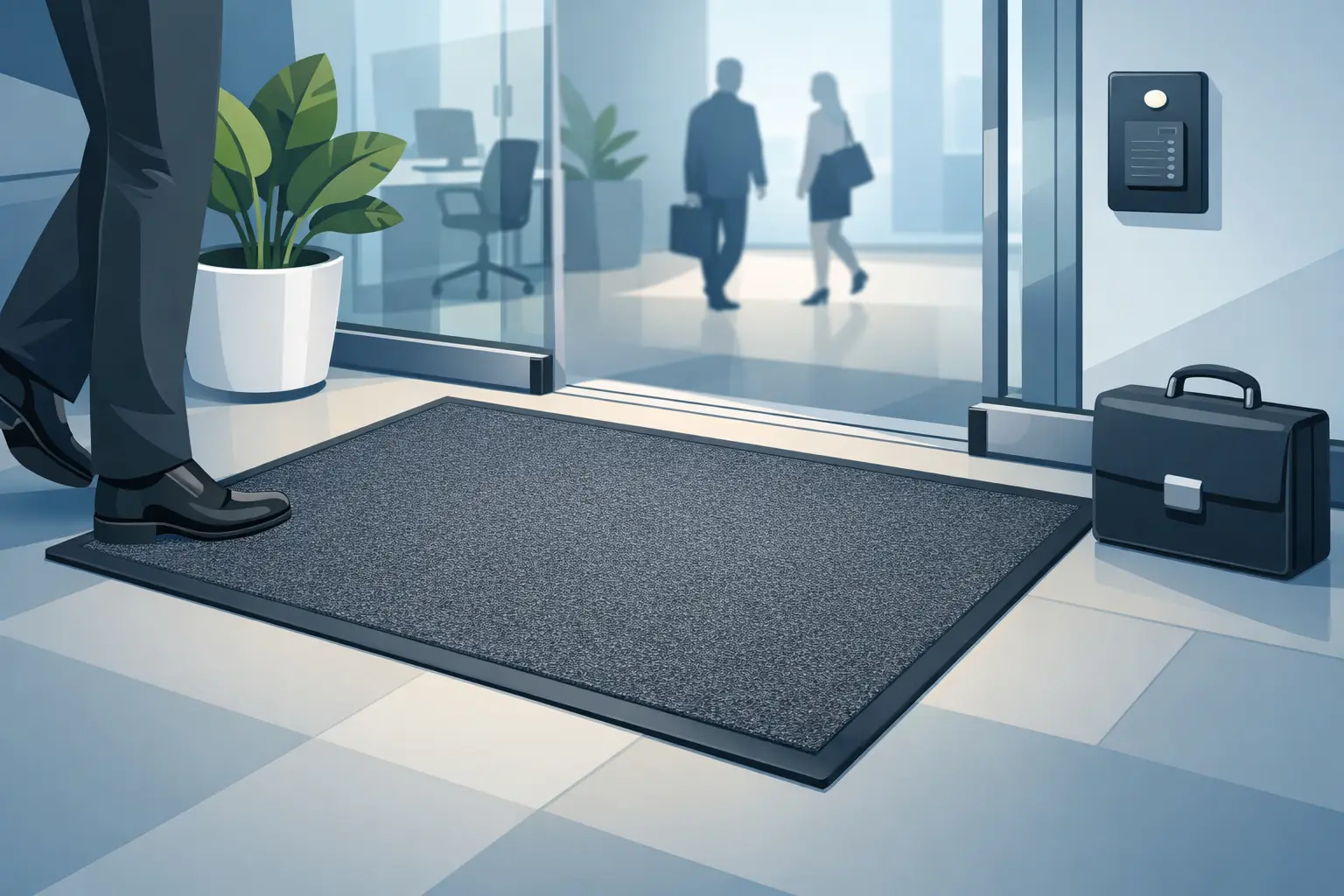 Kontori sissepääsu matt, mis töötab