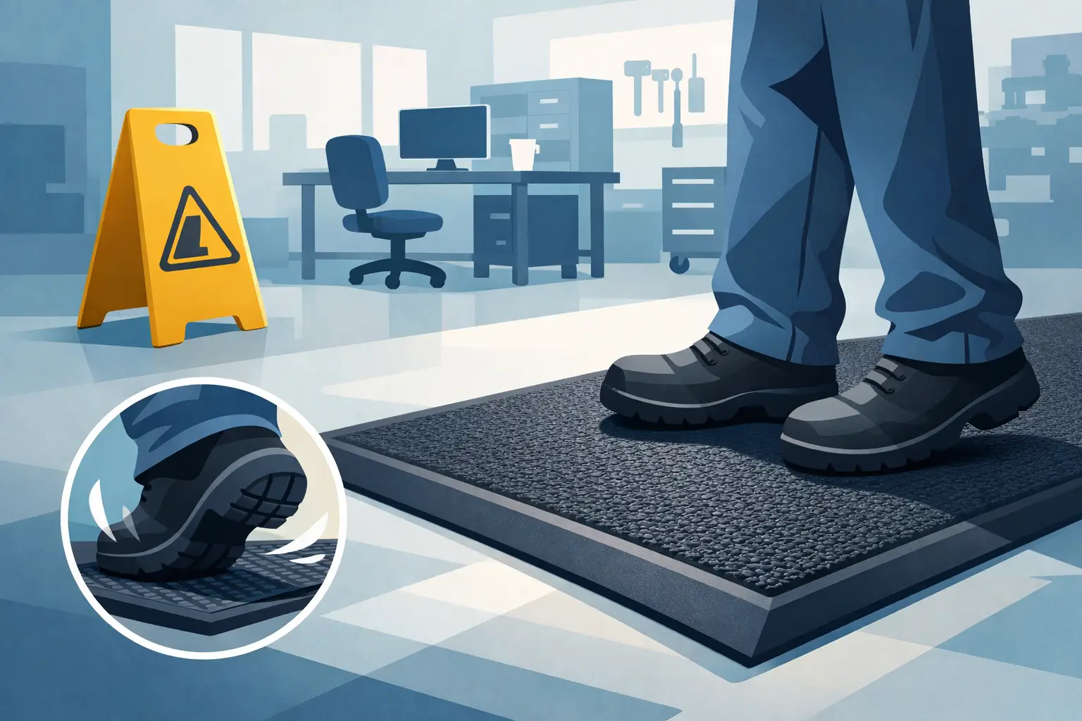 Libisemiskindel põrandamatt tööruumi jaoks