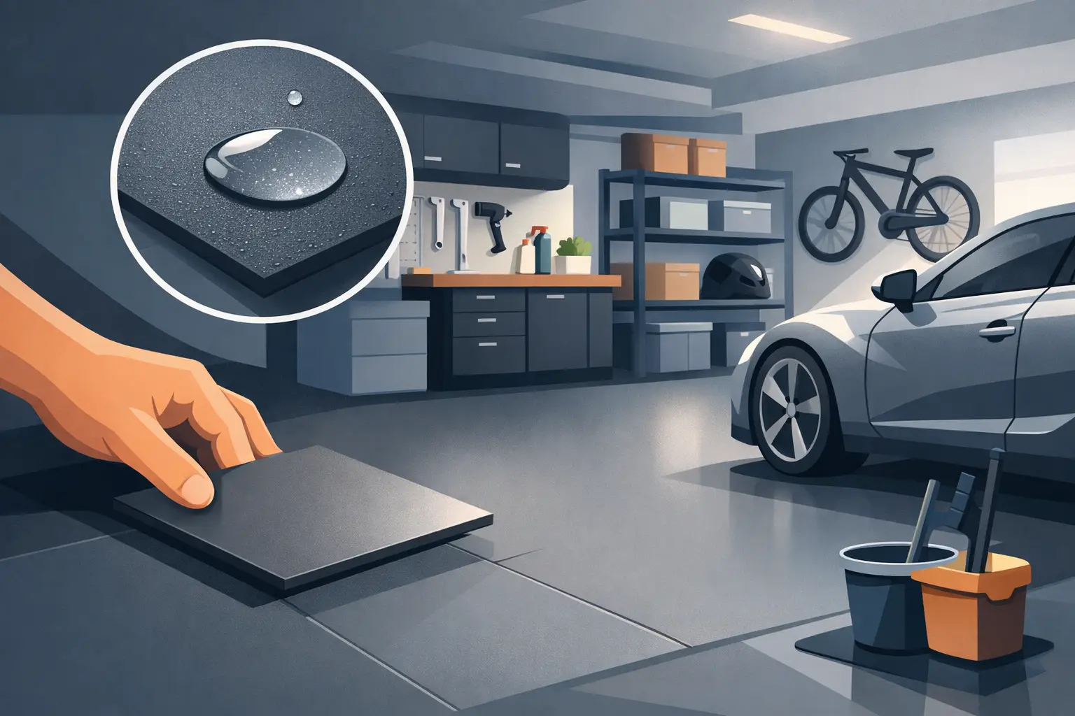 Matt garaaži põrandale - tark valik